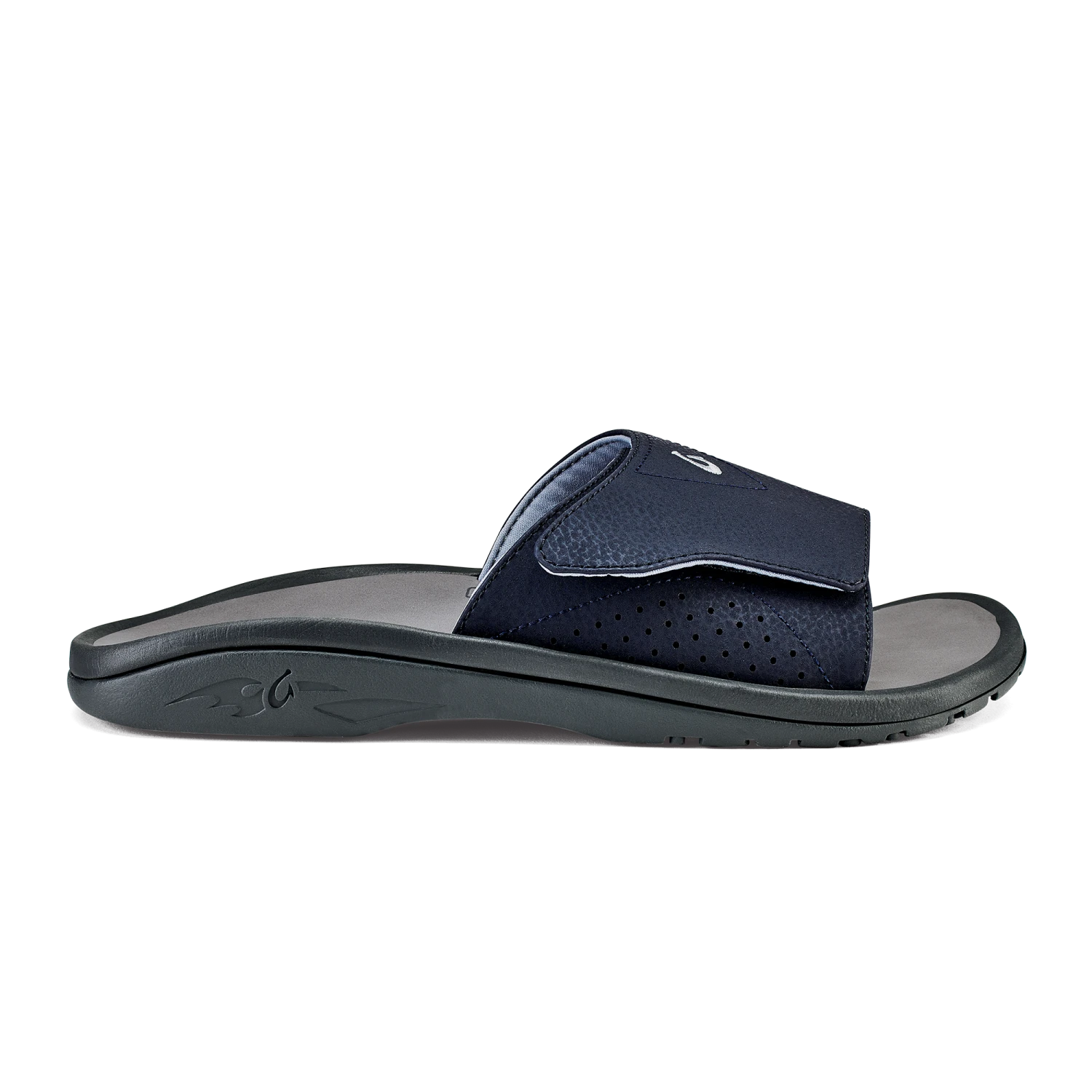 OluKai Nalu Slide – Trench Blue / Charcoal