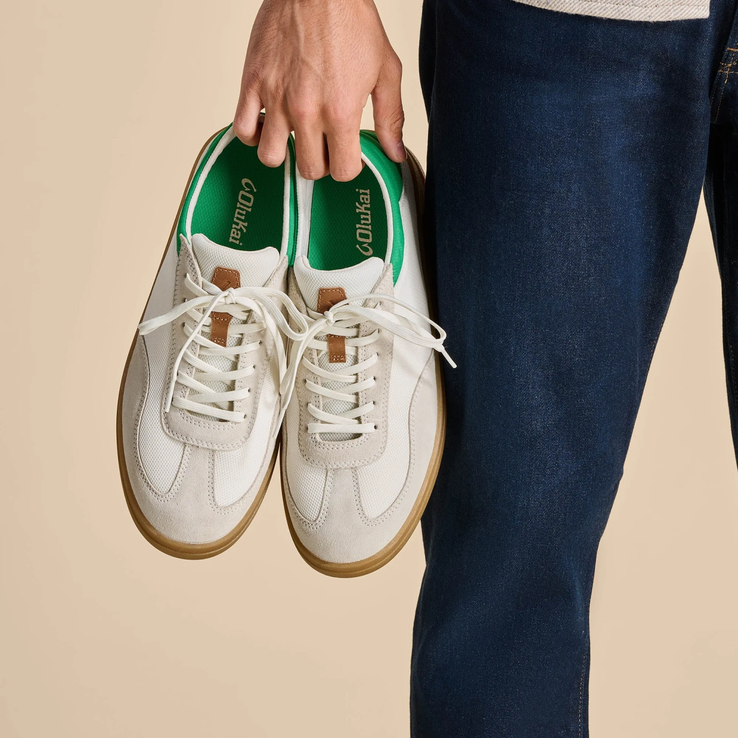 OluKai Pūnini – Off White / Bamboo - Image 4